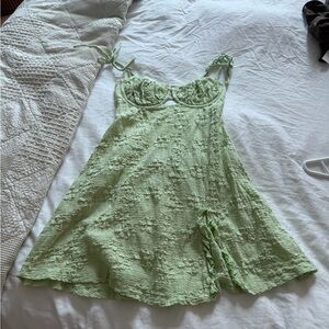 Montce Light Green Mini Dress